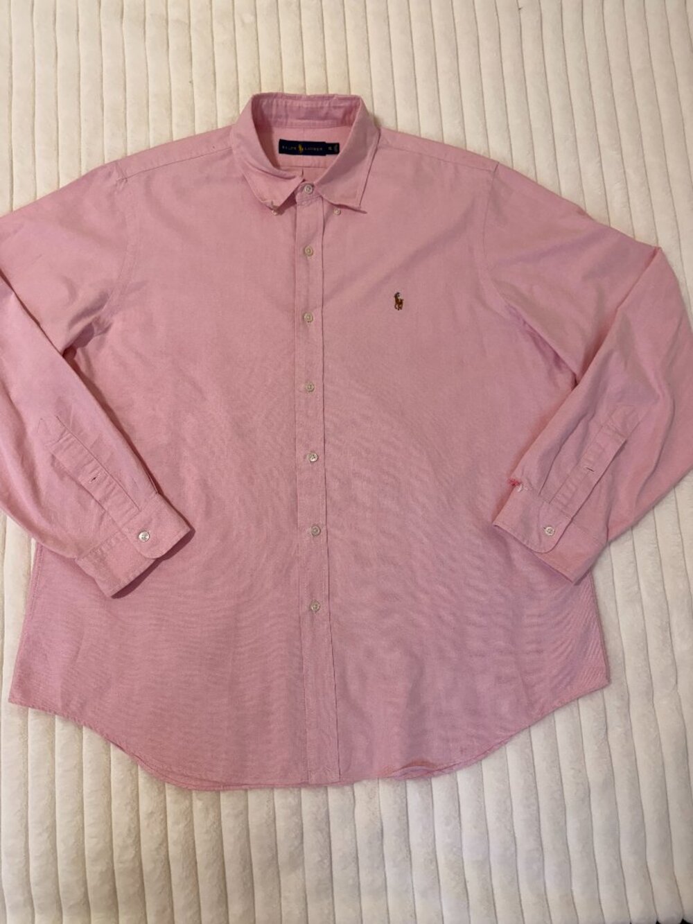 Polo Ralph Lauren Men XL Pink Oxford Button Down Shirt Pony Logo Preppy